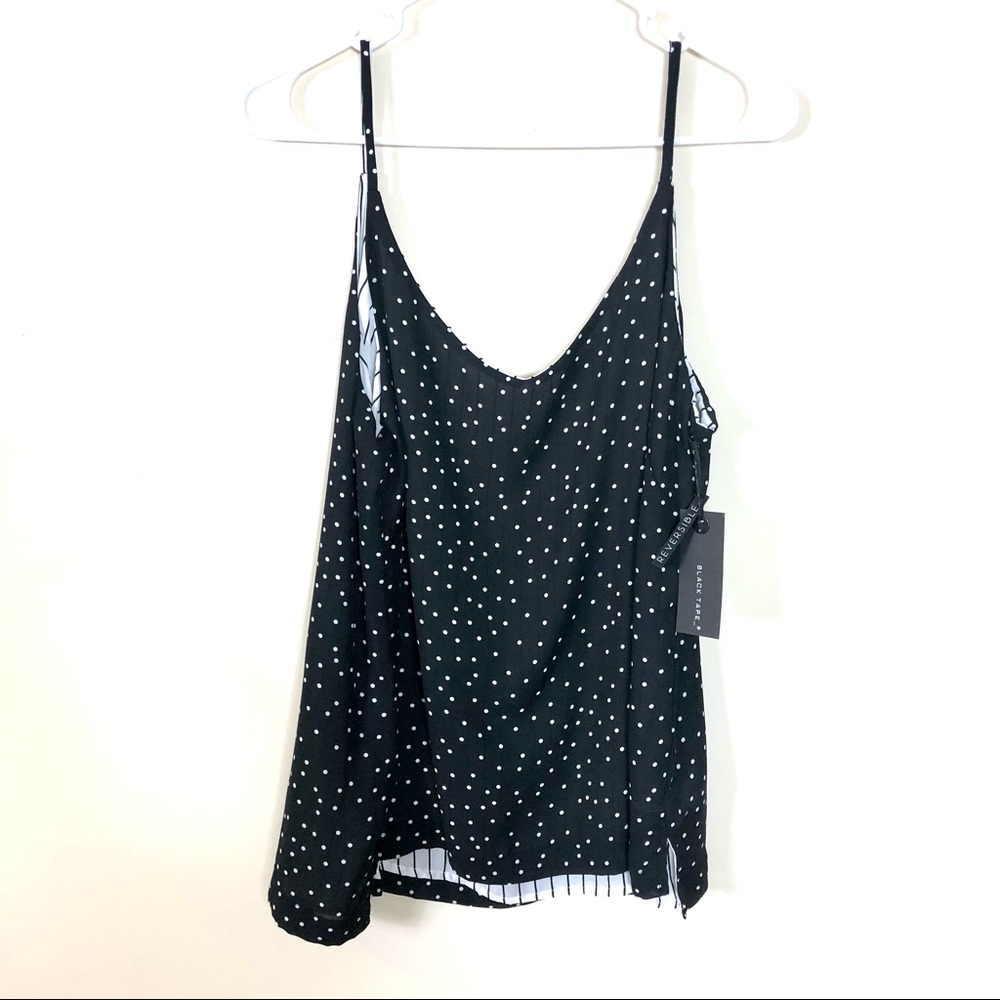 2 in 1 NWT Reversible Tank Top Black & White Sz L